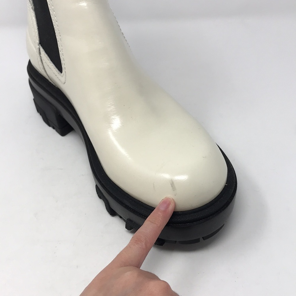 Rag & Bone White Leather Shaye Boots - Picture 9 of 9